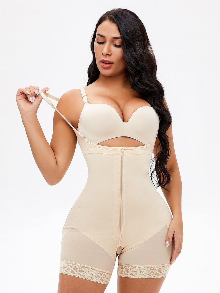 Hip Tight fitting Breasted Zipper Body Shaper
