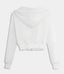 Solid Color Hooded Cropped Sweatshirt