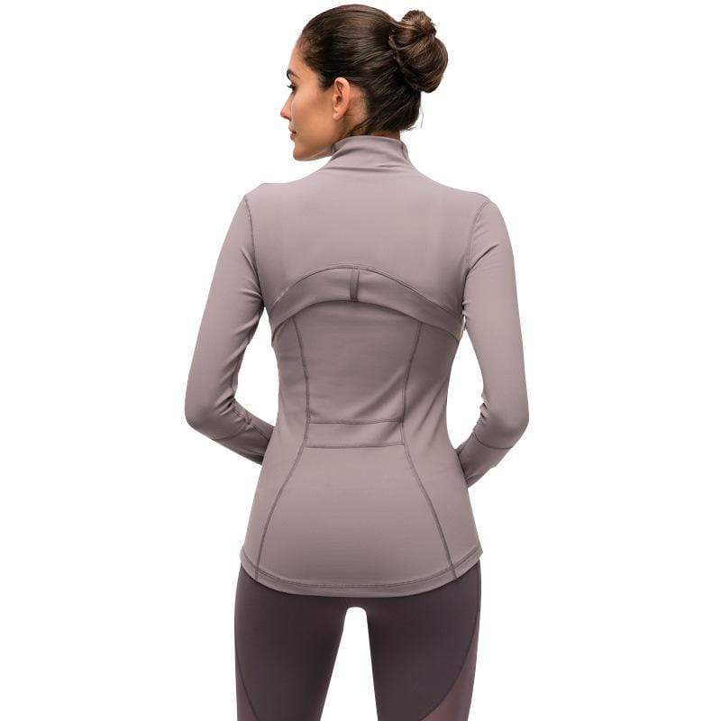 Elastic Zipper Running Long Sleeve Yoga Jacket