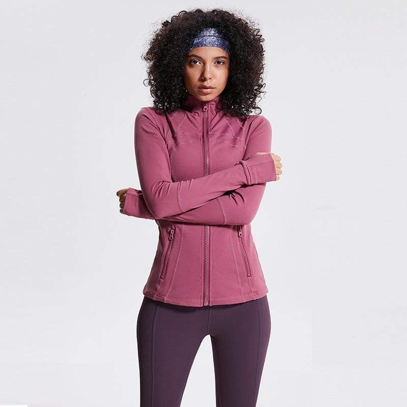 Elastic Zipper Running Long Sleeve Yoga Jacket
