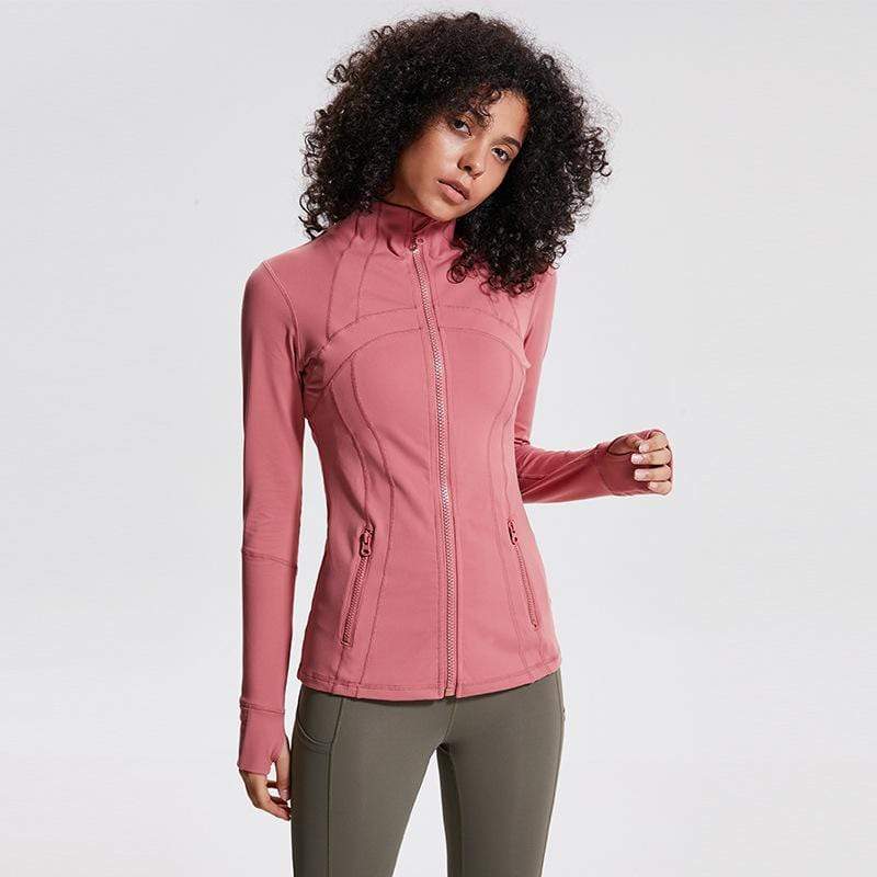 Elastic Zipper Running Long Sleeve Yoga Jacket