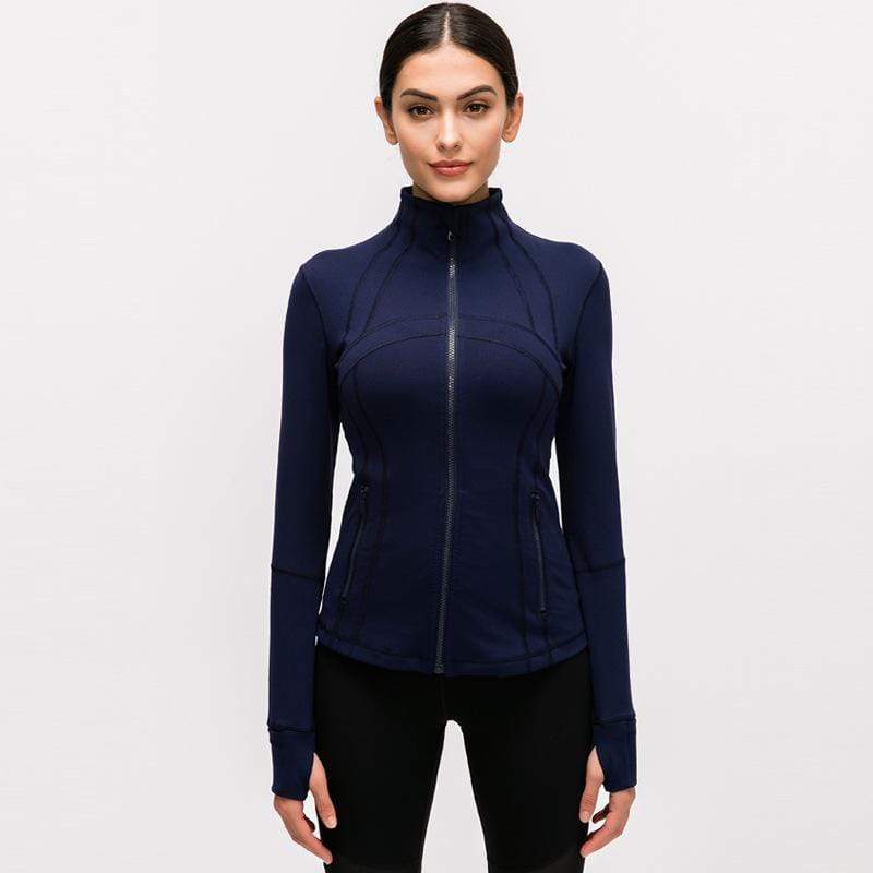 Elastic Zipper Running Long Sleeve Yoga Jacket