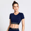 Breathable Half Sleeve Open Navel Fitness Suit