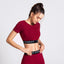 Breathable Half Sleeve Open Navel Fitness Suit