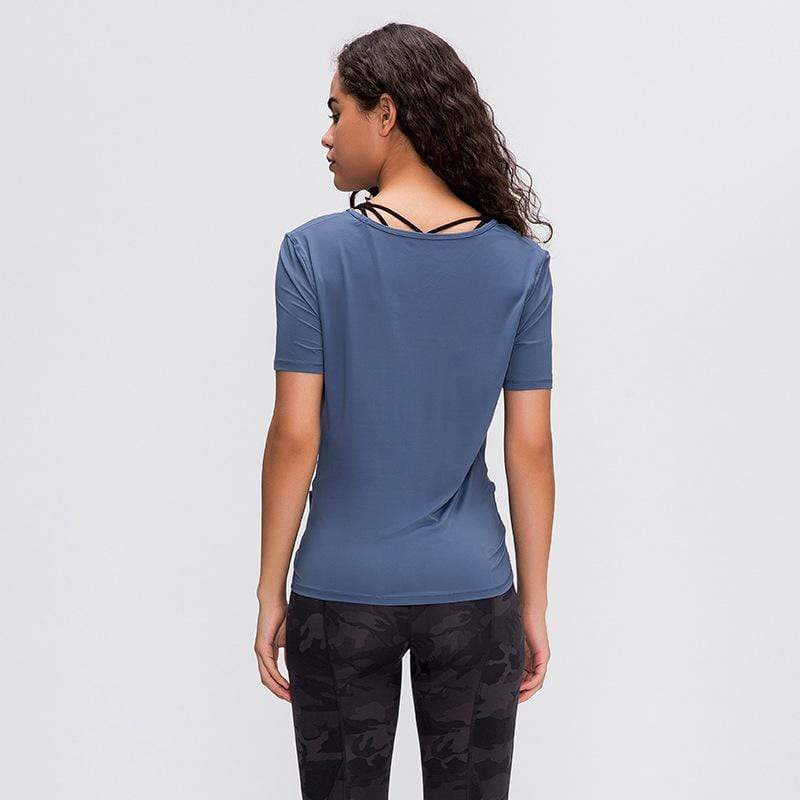 Solid color leisure short sleeve