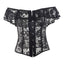 Outside Shoulder Lace Sleeve Gothic Corset