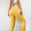Middle Waist Hip Solid Color Training Fitness Yoga Pants