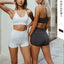 Fashion Solid Color Sexy Tight Yoga Suit