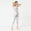 Printed Sleeveless Back Sport Suit