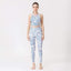 Printed Sleeveless Back Sport Suit