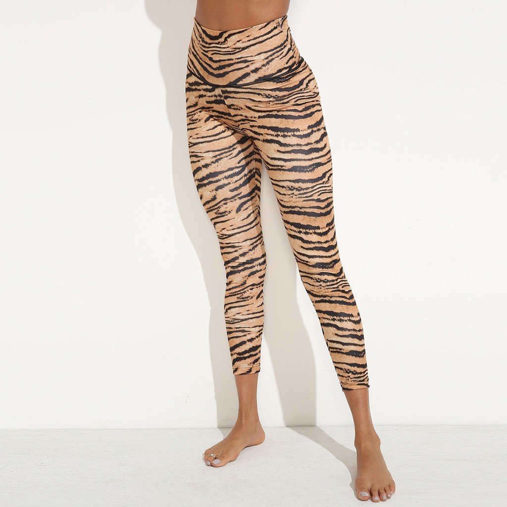 Leopard Print Cross Leggings