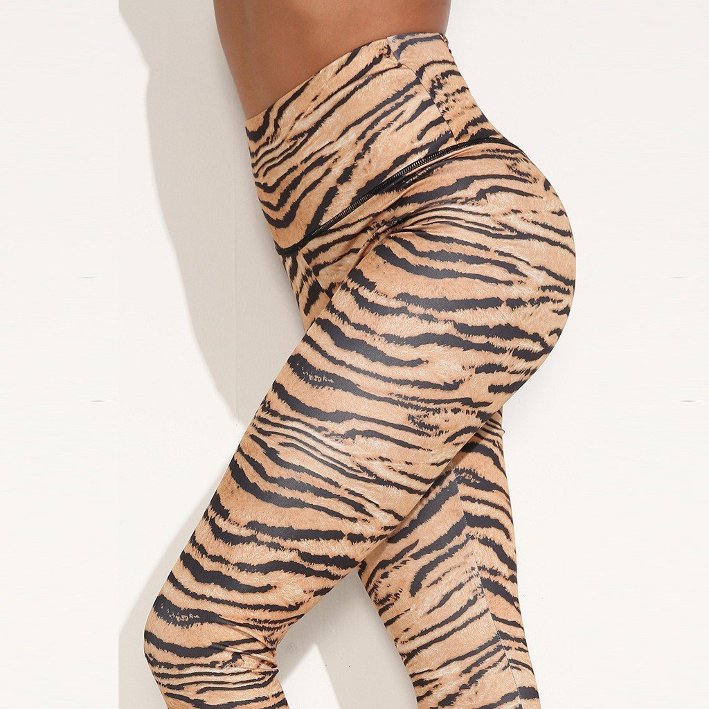 Leopard Print Cross Leggings