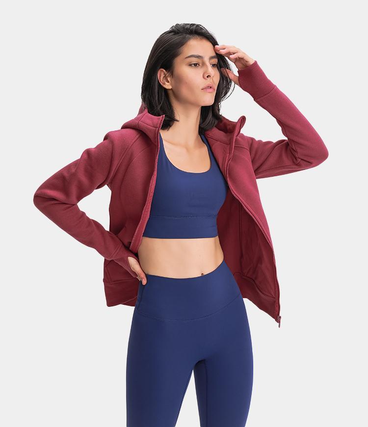 Bloom Hooded Zip Front Sports Jacket