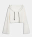Solid Color Cropped Sweatshirt