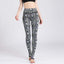 European American Leopard Print Step Foot Yoga Pants
