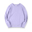 Round Neck Solid Color Sweatshirt