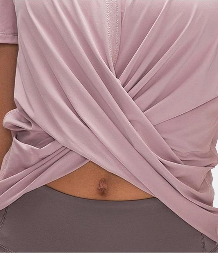 Twist Turn Front Short Sleeve Top
