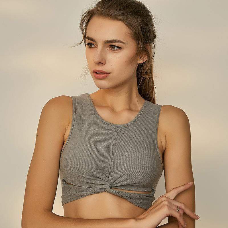 Knotted Rib Running Yoga Bra