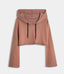 Solid-Color Cropped Sweatshirt