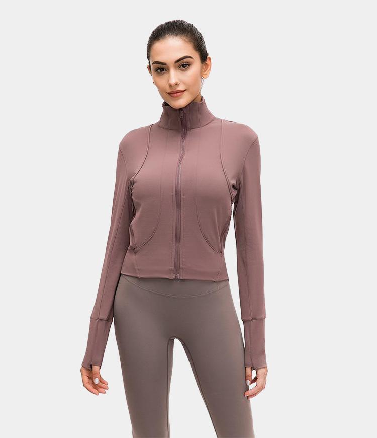Zipper Long Sleeve Sports Top