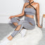 Fashion Mesh Streetwear Sports Suits 2Pcs