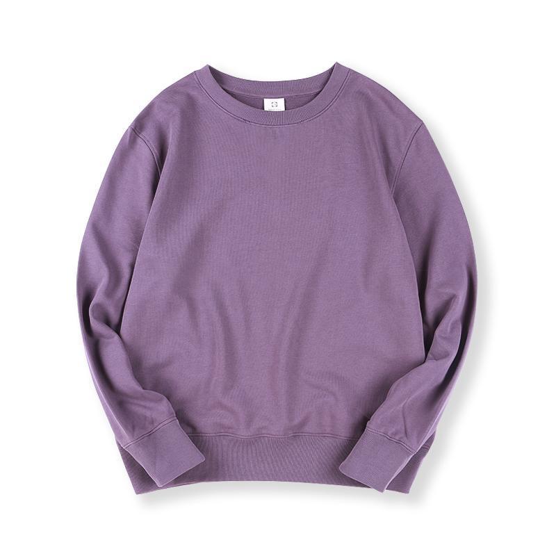 Round Neck Solid Color Sweatshirt