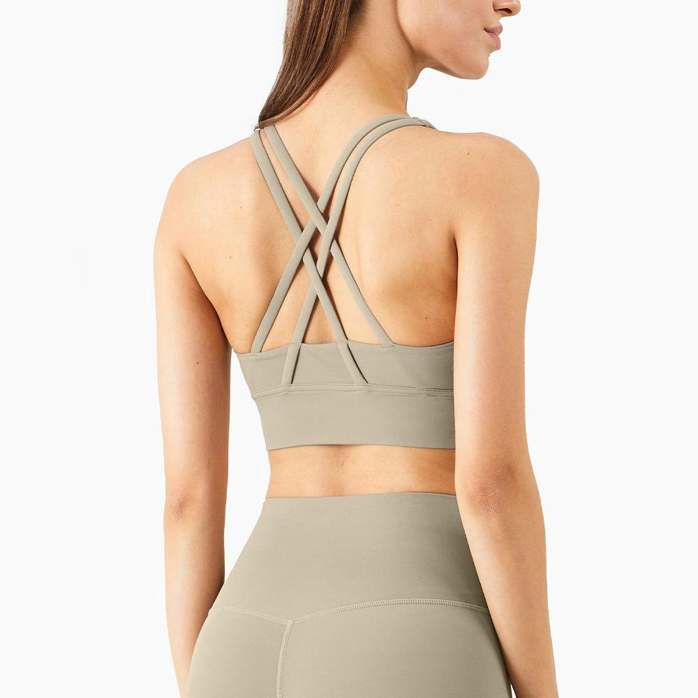 Medium Support Nude Yoga Sport Bra