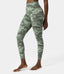 High Waisted Camo Waistband Pocket Leggings