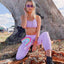 Cropped Two Piece Pants Sexy Tracksuit