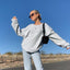 Simple Long Sleeve Loose Sweatshirts