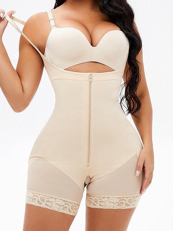 Hip Tight fitting Breasted Zipper Body Shaper