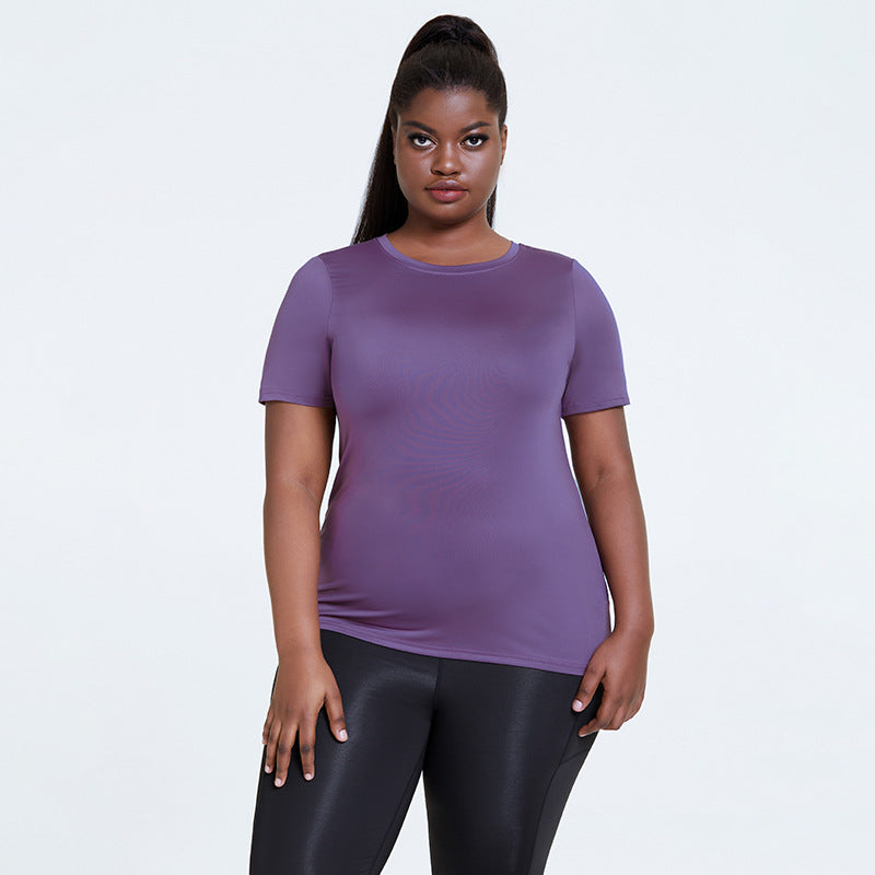 Plus Size Women Slim Running Quick drying shirt Stretch