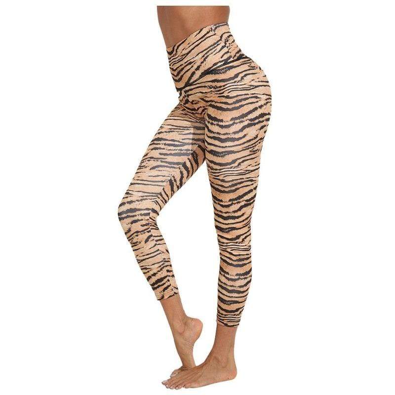 Leopard Print Cross Leggings