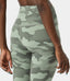 High Waisted Camo Waistband Pocket Leggings