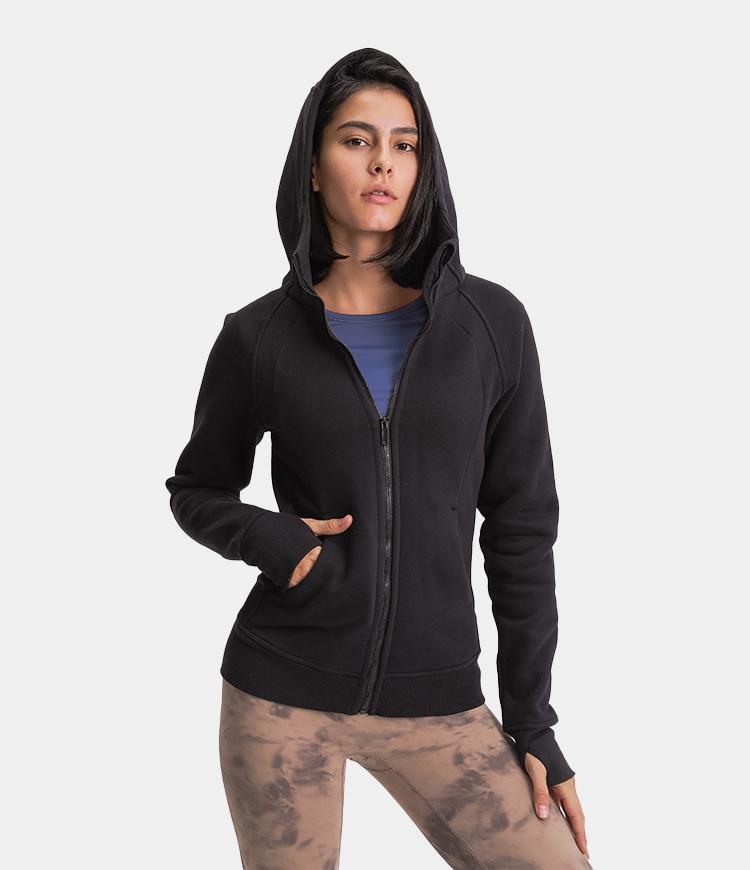 Bloom Hooded Zip Front Sports Jacket