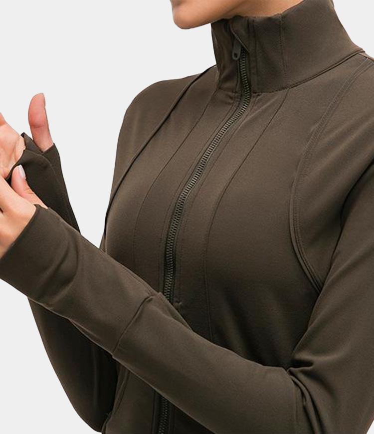 Zipper Long Sleeve Sports Top