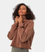 Solid Color Polo Sweatshirt